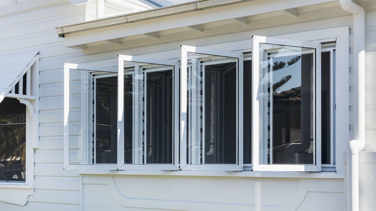 High quality villa American style exterior tempered glass insulated casement window