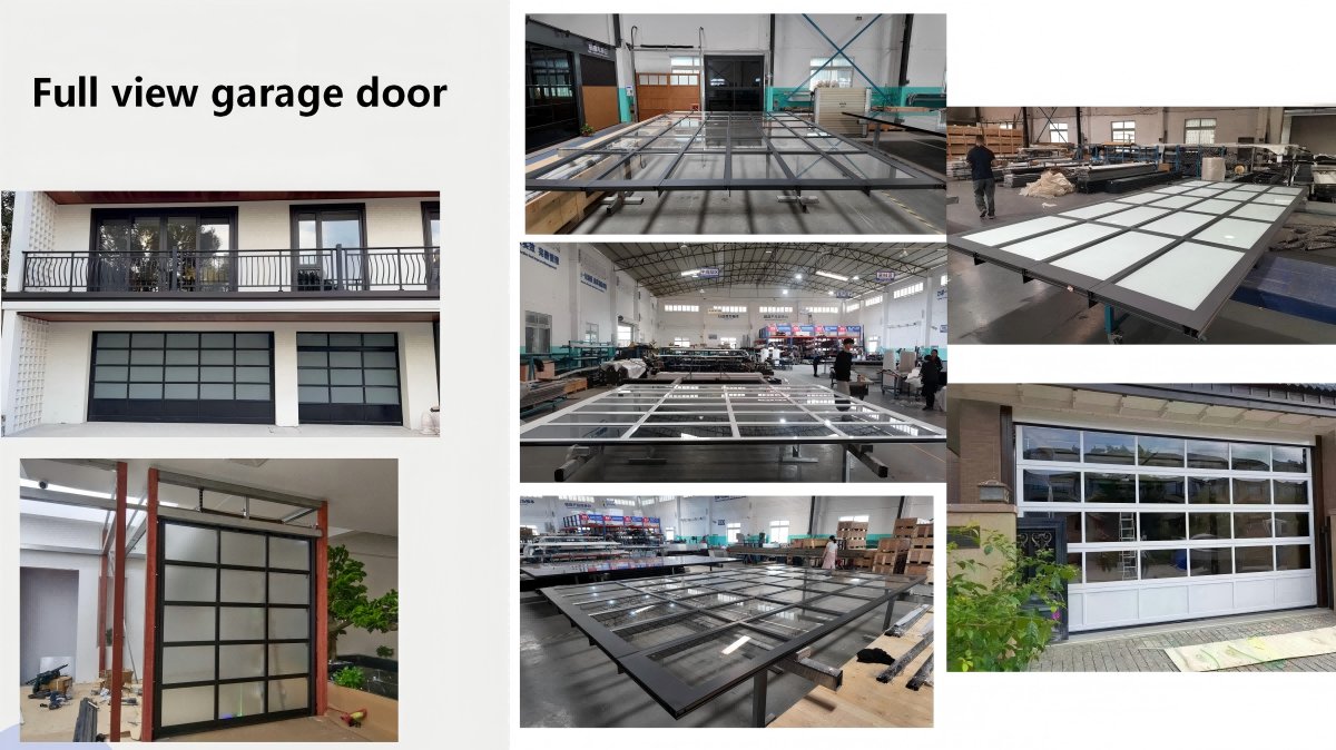 Aluminum Glass Garage Door Straight Up Design