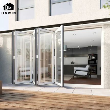 Custom Villa Patio American Style Aluminum Folding Glass Doors