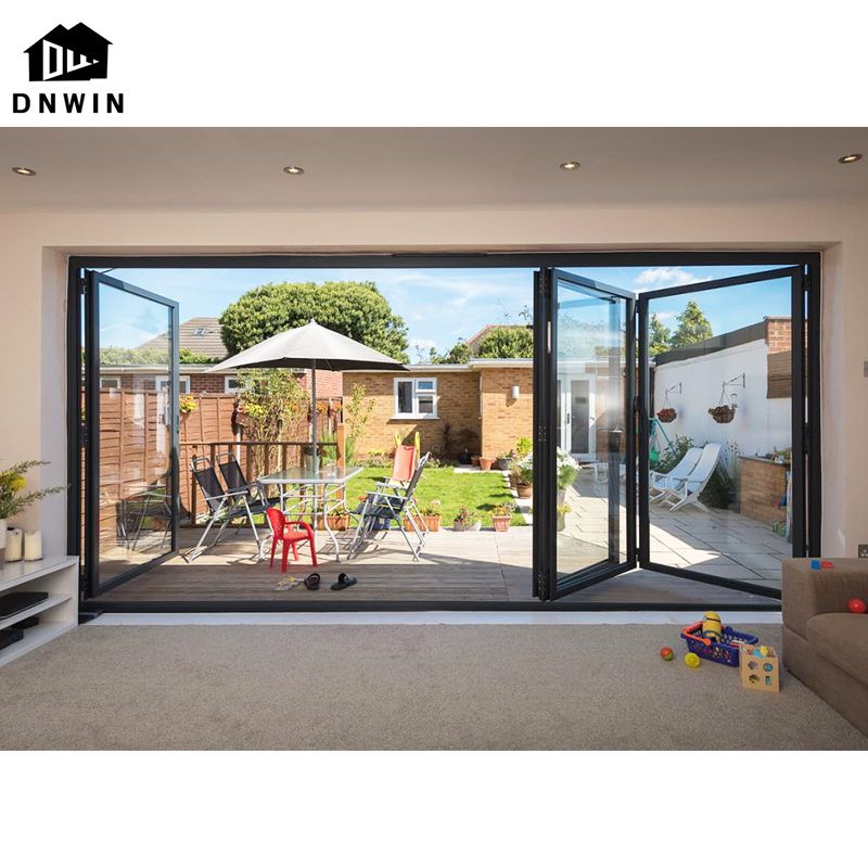 Custom Villa Patio American Style Aluminum Folding Glass Doors