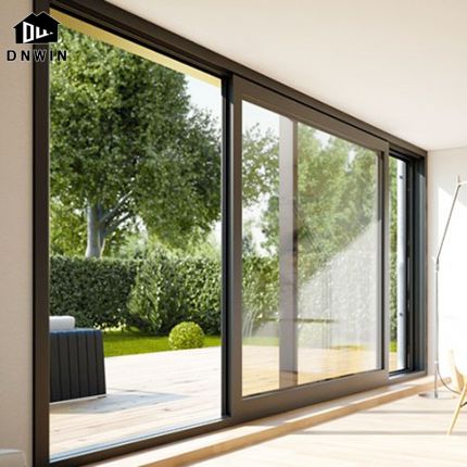 Custom Modern Style Aluminium Security Sliding Glass Door System for Shop
