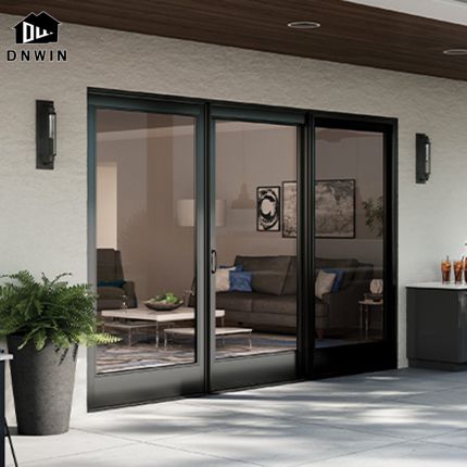 Factory Custom Modern Style Villa Patio Aluminium Frame Showcases Sliding Door Windows