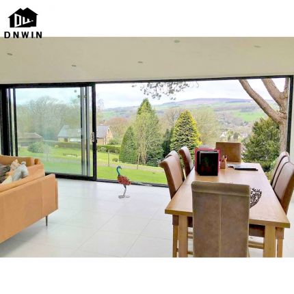 Factory customized villa external aluminium entry safety sliding glass doors