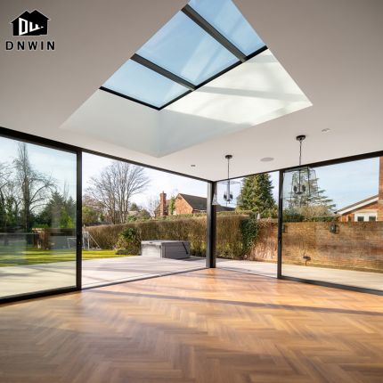 Factory customized popular style aluminium waterproof triple sliding glass door for house