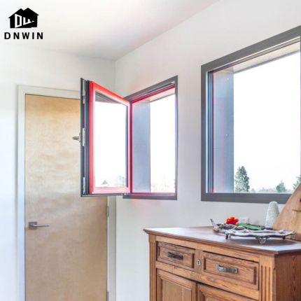 Factory customized high quality villa aluminium double glass waterproof metal tilt turn window