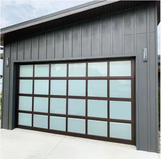 full view glass garage door