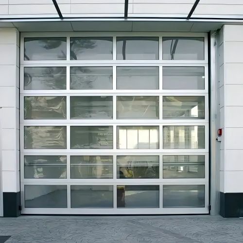 frosted glass garage door