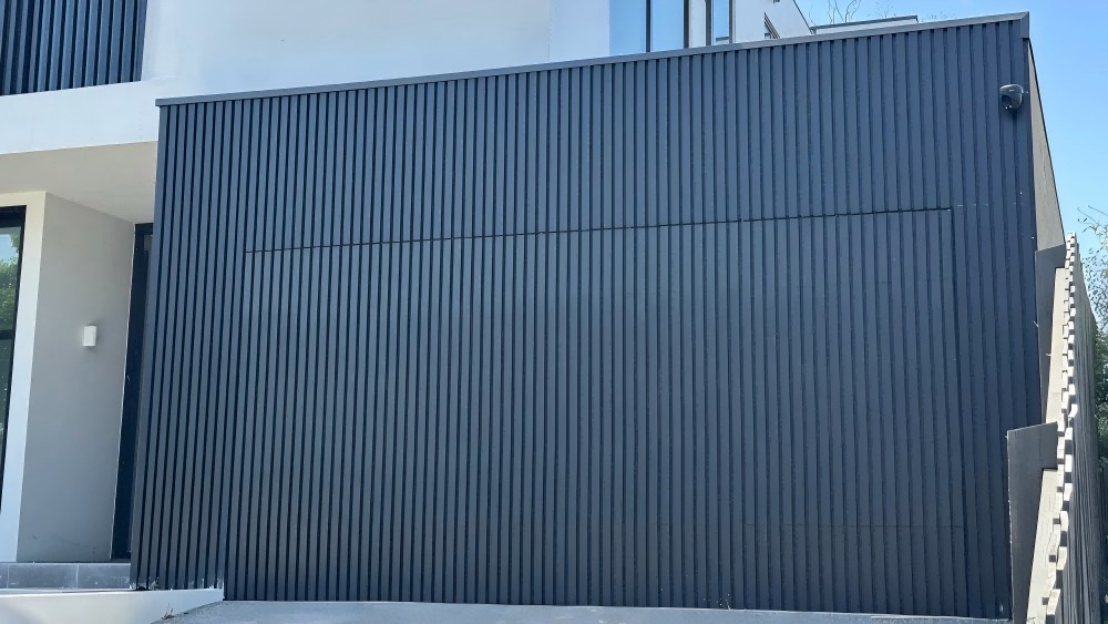 aluminum flush mount batten garage door